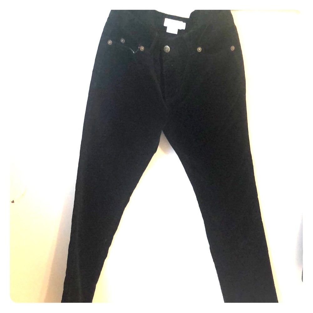 Vineyard Vines girls black velvet pants 12